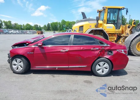 2014 Hyundai Sonata Hybrid z USA, uszkodzony, nr VIN KMHEC4A43EA116425